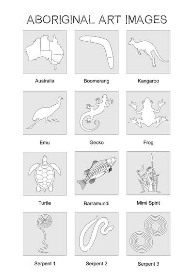 Aboriginal Art Images Worksheet