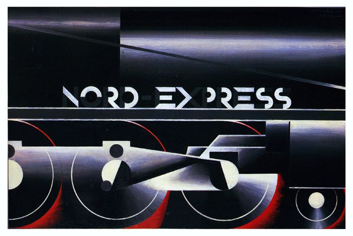 'Nord Express', 1927 (Unpublished Poster featuring Cassandre's 'Acier Noir' typeface)
