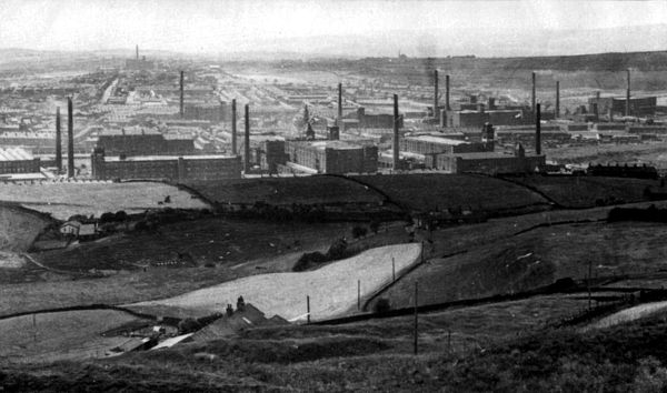 The 'dark Satanic mills' of the Industrial Revolution