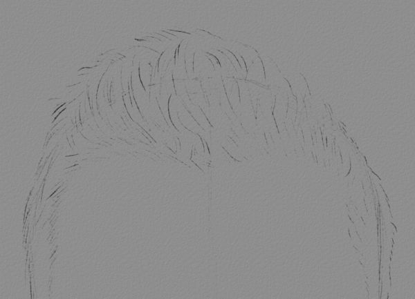 Drawing the Hair: Step 2