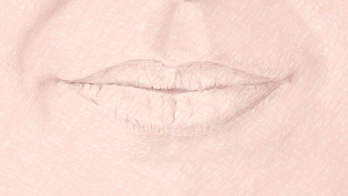 Color Pencil Portraits - How to Draw the Mouth: Step 3