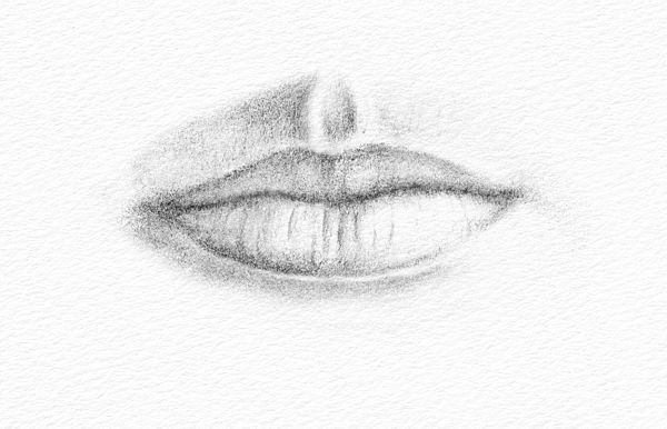 How to Draw a Mouth - Step 2