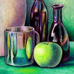 Still Life with Oil Crayons