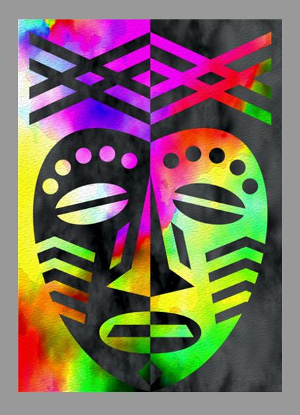 colorful african masks designs