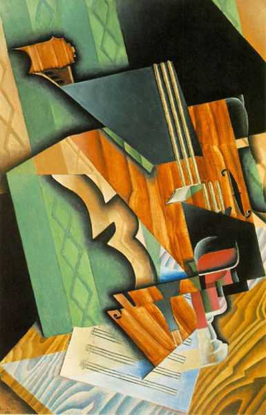 'Violin and Glass', 1915 (oil on canvas) 