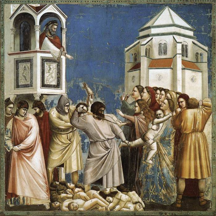 The Scrovegni Chapel. Fresco By Giotto, 14 Th Century. The Slaughter Of The  Innocents. Padua. Italy. Painting by Giotto - Pixels