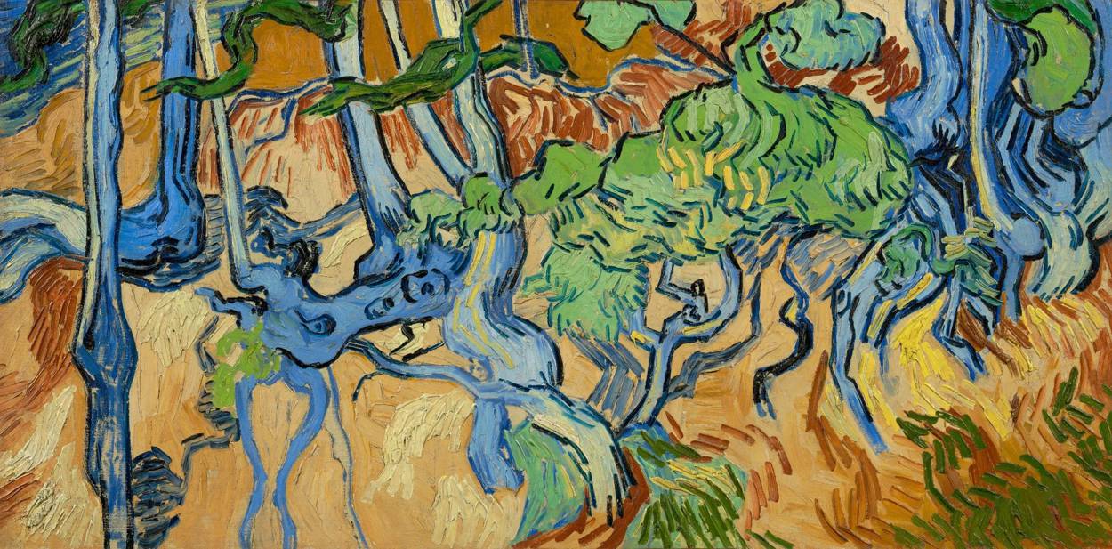 VINCENT VAN GOGH (1853-1890) 'Tree Roots', 1890 (oil on canvas)