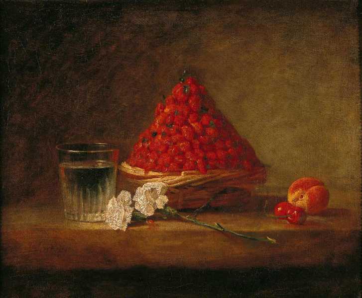 'A Basket of Strawberries', 1761 (oil on canvas)