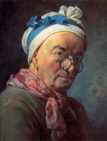 'Self Portrait with an Eyeshade', 1775 (oil on canvas) 