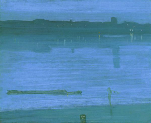 JAMES MCNEIL WHISTLER (1834-1903) 'Nocturne, Blue and Silver: Chelsea', 1871 (oil on wood)