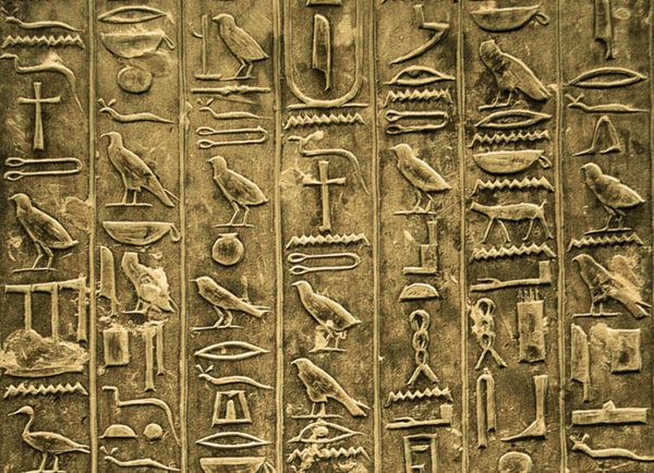Ancient Egyptian Hieroglyphics Alphabet