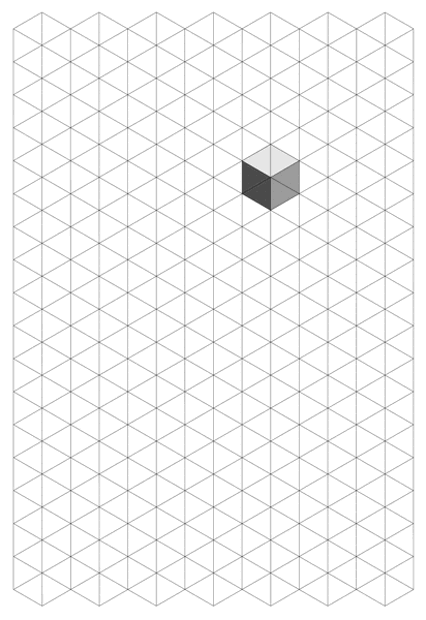 028  Isometric grid Geometric drawing Isometric drawing