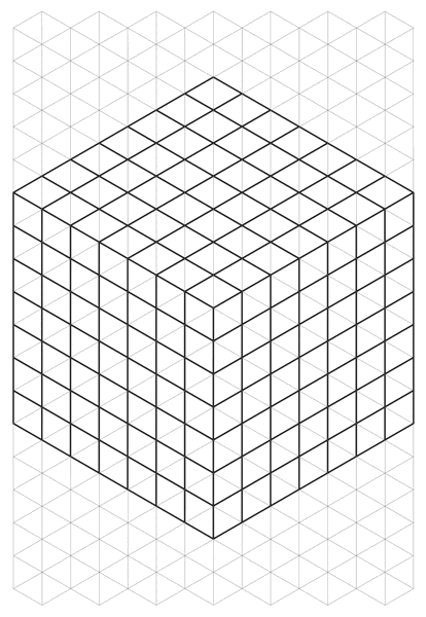 Draw an isometric sketch of a cube with the length of edge 5 units   Brainlyin