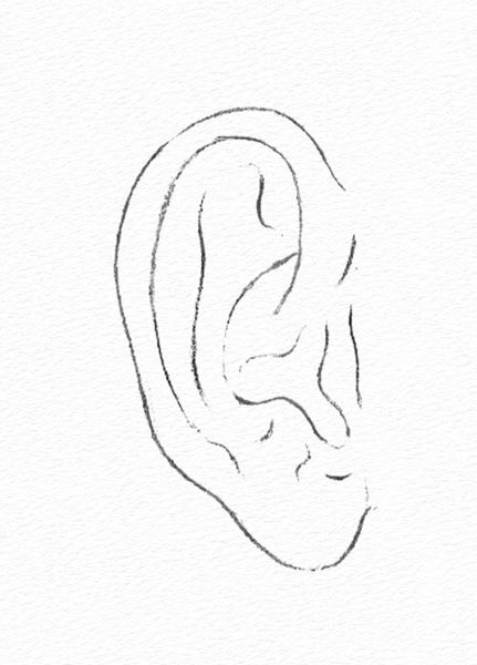 Pencil Portrait Drawing - How to Draw an Ear