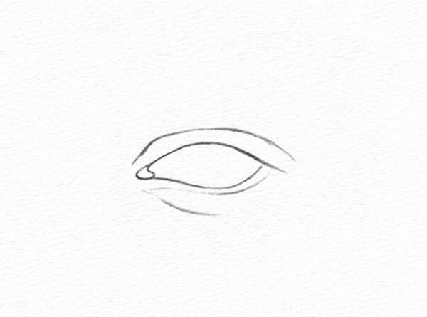 simple pencil eye drawing