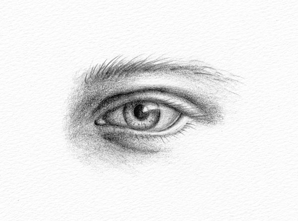 simple pencil eye drawing