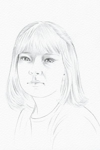 Color pencil portrait of 1 person on A4 size  giftasketchcom