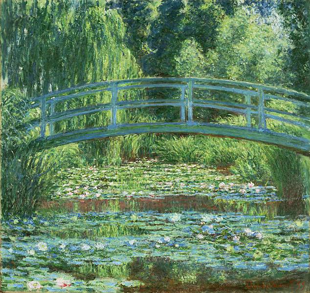 'Bridge over a Pond of Water Lilies', (1899) by Claude Monet.