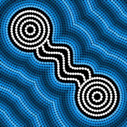 Aboriginal Art Symbol - Connected Waterholes