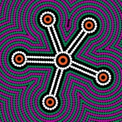 Aboriginal Art Symbol - Honey Ant Site