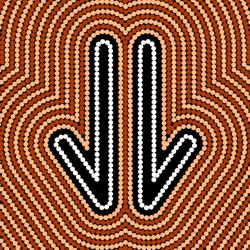 Aboriginal Art Symbol - Kangaroo Track